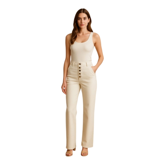 House of Harlow Wide Leg High Waist Soft Curduroy pants size 6 - Picture 16 of 16